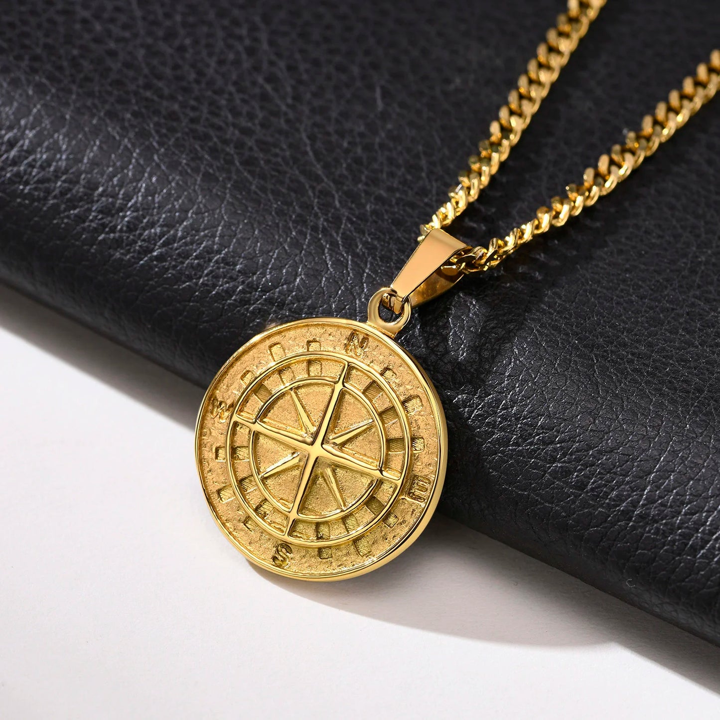 Gold Compass Necklace