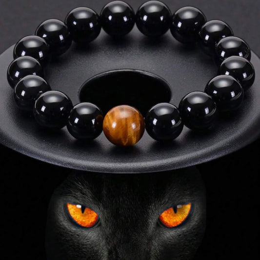 Powerful Tiger Eye and Onyx Bracelet