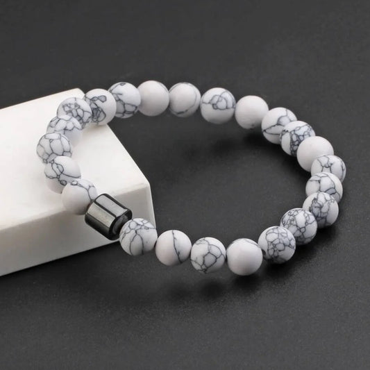 White Howlite Bracelet for a Calmer Life