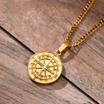 Gold Compass Necklace