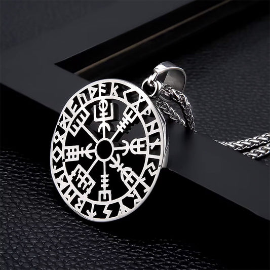 Hand-Forged Vegvisir Pendant