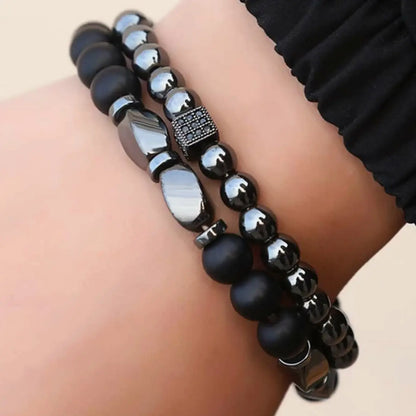 Obsidian 2-Piece Bracelet