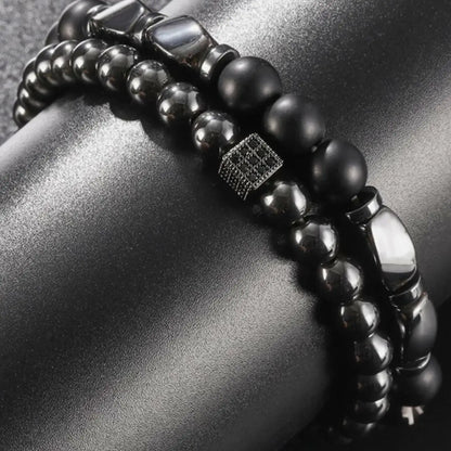 Obsidian 2-Piece Bracelet