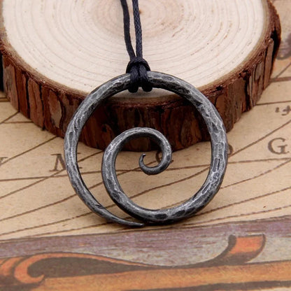 Mystic Iron Spiral Pendant for Protection Against Evil